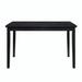 Ebern Designs Black Finish Dining Table Casual Style Dining Room Wooden Furniture 1pc Modern Dinette Wood in Black/Brown | Wayfair