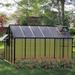 Riverstone Industries Mont Mojave 8' W x 24' D Greenhouse Aluminum/Polycarbonate Panels in Black | 90 H x 101 W x 24 D in | Wayfair