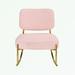 Mercer41 Zarya Metal Rocking Chair Metal/Fabric in Pink | 29 H x 25 W x 33.8 D in | Wayfair 340318861B3143AE99BC9F7A30669C70