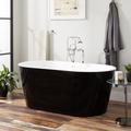 Signature Hardware Eden 67" Freestanding Soaking Acrylic Bathtub Acrylic in Black | 24 H x 67 W x 32 D in | Wayfair 480888