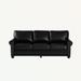 Alcott Hill® Cimone 82.68" Faux Leather Rolled Arm Sofa Faux Leather in Black | 34.5 H x 82.68 W x 31.89 D in | Wayfair