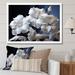 Bay Isle Home™ White Hibiscus Flowers Illuminated By Moonlight On Canvas Print Canvas, Cotton in Blue/White | 12 H x 20 W x 1 D in | Wayfair