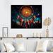 Bungalow Rose Teal & Yellow Nights Embrace Dreamcatcher On Canvas Print Metal in Blue/Yellow | 30 H x 40 W x 1.5 D in | Wayfair