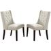 Red Barrel Studio® Modern Tufted Set Of 2 Chairs Dining Seat Chair in Black/White | Wayfair C2FA7029FA174A6FAF42956555A24B4F