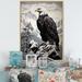 Millwood Pines Mosaic Bold Eagle Majesty II On Canvas Print Canvas, Cotton in Brown/White | 20 H x 12 W x 1 D in | Wayfair