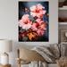 Bay Isle Home™ Hibiscus Flowers In Tropical Coral Hues Framed On Canvas Print Canvas, Cotton in Green/Pink | 20 H x 12 W x 1 D in | Wayfair