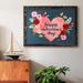 The Holiday Aisle® Sweet Hearts Collection A Framed On Canvas Painting Metal in Green/Pink/Red | 22 H x 32 W x 1.5 D in | Wayfair