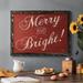 Wexford Home Red Merry & Bright Canvas, Solid Wood in Blue/Gray/Green | 18 H x 26 W x 1.5 D in | Wayfair CF08-49016-BS03