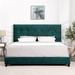 Mercer41 Ber Bed Upholstered/Velvet in Green | 53 H x 82 W x 83 D in | Wayfair 2AD228C3864841CEA19481F04C815885