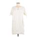 Madewell Casual Dress - Shift Crew Neck Short sleeves: Ivory Print Dresses - Women's Size Medium