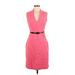 Kate Spade New York Casual Dress - Sheath V-Neck Sleeveless: Pink Solid Dresses - Women's Size 6