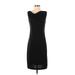 Express Cocktail Dress - Sheath Cowl Neck Sleeveless: Black Solid Dresses - Women's Size 5