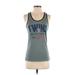 Concepts Sport Active Tank Top: Blue Graphic Activewear - Women's Size Small