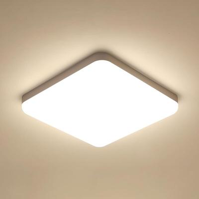 Led Deckenleuchte Neutralweiß 4000K Quadrat 25x25cm Deckenleuchte für Badezimmer Wasserdicht IP54 Image