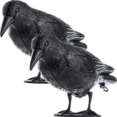 Kadax - Schwarz Rabe, Taubenabwehr und Taubenschreck aus Kunststoff, Vogelabwehr, natürliche