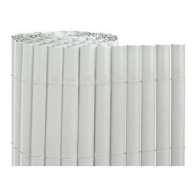 WEISSER SICHTSCHUTZZAUN aus PVC 2 x 5 m, für Gärten, Terrassen und Balkone. Image