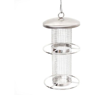 Vogelfutterstation HHG 204, Futterspender Futtersäule, Edelstahl 27cm Image