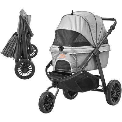 VEVOR Hundebuggy 97x65x101cm Hundewagen 34kg Tragfähigkeit Faltbarer Hundetrolley Aluminium-Rahmen