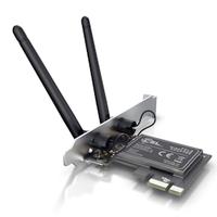 CSL WLAN Netzwerkkarte 2,4 Ghz PCIe - 300 Mbit s WiFi Adapter Karte - 2 Externe 2dbi Antennen