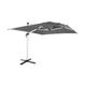 Parasol déporté haut de gamme 3x4m gris + housse