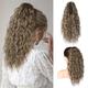 Ponytail Extension Claw Clip in Ponytail Extension 16 Long Wavy Curly Ponytail Hair Extensions Natural Soft Hair Pieces for Women Dark Blonde