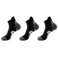 Men's 3 Pack Multi Packs Socks Ankle Socks Running Socks Casual Socks Black White Color Color Block Sports Outdoor Casual Daily Basic Medium Spring Fall Fashion