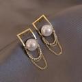 1 Pair Earrings For Women's Pearl Birthday Party Evening Engagement Imitation Pearl Alloy