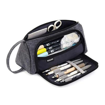 PencilCasePenPouchMarkerBag Wear-Resistant Multifunction With Zipper Canvas for School Office Student