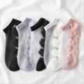 5 Pairs Women's Ankle Socks Low Cut Socks Wedding Work Flower Sporty Sexy Lolita Casual Socks