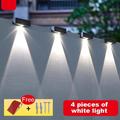 4/8 Pcs High brightness solar waterproof wall lamp, courtyard garden fence decorative wall lamp