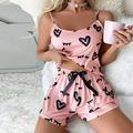 Women's Backless Sexy Erotic Sexy Lingerie Sexy Bodies Nightwear - Polyester Spandex Color Block Sexy Lingerie Set Pink S M L