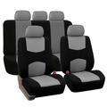 Car Seat Covers Full Set Front and Rear Split Bench Seat Protectors Easy Install with Two-Tone Accent Universal Fit Interior Accessories for5 Passenger Auto Truck Van SUV Side Airbag Compatible with S