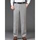 Men's Dress Pants Winter Pants Trousers Suit Pants Tweed Pants Pocket Plain Comfort Breathable Outdoor Daily Going out Fashion Casual Khaki Light Grey