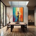 Large hand painted pattle knife ballet Oil Painting of Dancing Girl Dancing Girl oil painting Art on Canvas Dancing Girl Wall Art Abstract gril painting for bedroom living room artwork painting