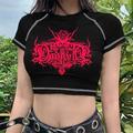 t-shirt femme crop top tee y2k style pattern street style top pour adultes e fille graphique impression t shirt kawaii manches courtes encolure dégagée tee top fille vêtements d'été