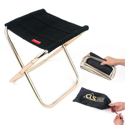 Ultralight Camping Stool Collapsible Stool Portable Folding Stool for Adults Fishing Outdoor Hiking Gardening Backpacking Travelling Walking with Carry Bag,Metallic