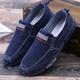 Men's Loafers Slip-Ons Cloth Loafers Comfort Shoes Walking Sporty Casual Outdoor Daily Canvas Breathable Comfortable Slip Resistant Loafer Black Navy Blue Grey Summer Spring