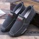 Men's Loafers Slip-Ons Cloth Loafers Comfort Shoes Walking Sporty Casual Outdoor Daily Canvas Breathable Comfortable Slip Resistant Loafer Black Navy Blue Grey Summer Spring