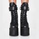 Women's Boots Platform Boots Goth Boots Daily Booties Ankle Boots Winter Buckle Lace-up Platform Wedge Heel Round Toe Punk Gothic PU Synthetics Zipper Black