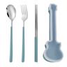 Cutlery Set 3Pcs/Set Silverware Cutlery with Guitar Box Dinnerware Spoon Fork Chopsticks Set Travel Tableware