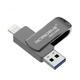 Rotate Usb 3.0 Flash Drive for iPhone with 2 in 1 USB-A to lightning interface usb3.0 pendrive for Iphone7/8/9/11/12/13 / Ipad