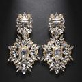 Women's Drop Earrings Geometrical Precious Statement Imitation Diamond Earrings Jewelry Silver / Golden For Wedding Party 1 Pair