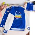 Kids Girls' Baseball Jacket Rainbow Active Button School Coat Outerwear 3-12 Years Fall Black Pink Blue