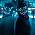 1Pcs Festival Mask, LED Light up Purge Mask, Purge Mask Costume,Festival Masks costume for Men Women Kids for Halloween