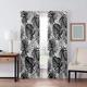 Blackout Curtain Black Turtle Leaves Curtain Drapes For Living Room Bedroom Kitchen Window Treatments Thermal Insulated Room Darkening