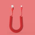 Fast Charging Cable 5A 66W USB Type C Cable 3A Micro USB Spring Car Cable Realme Phone Accessories For iPhone Samsung Xiaomi Huawei Phone Accessory