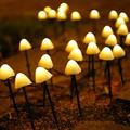 Solar Outdoor Light LED Mushroom Lamp 6/8 Heads Garden Decoration Waterproof Garden Home Lawn Fireworks Light floor Christmas New Year Decoration