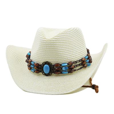 Women's Cowboy Hats Vintage Turquoise Band Vacation Western Hats