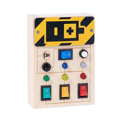Montessori Light Switch Wooden Sensory Busy Board Pluggable Cords And Keys Educational Learning Decompression Toy Go to School Holiday Gifts for Kids