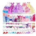Doll Clothes and Accessories,Dress Up Doll Clothes Jewelry Crowns Shoes Dresses Shoes Accessories Toys Combs Mirrors Bikinis